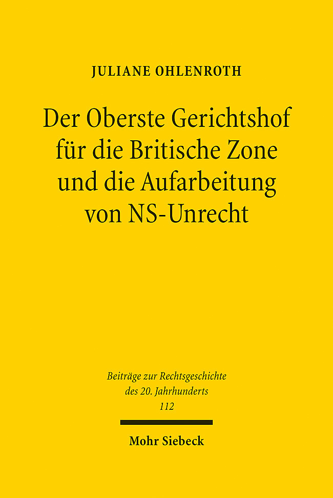 Der Oberste Gerichtshof für die Britische Zone und die Aufarbeitung von NS-Unrecht main product photo