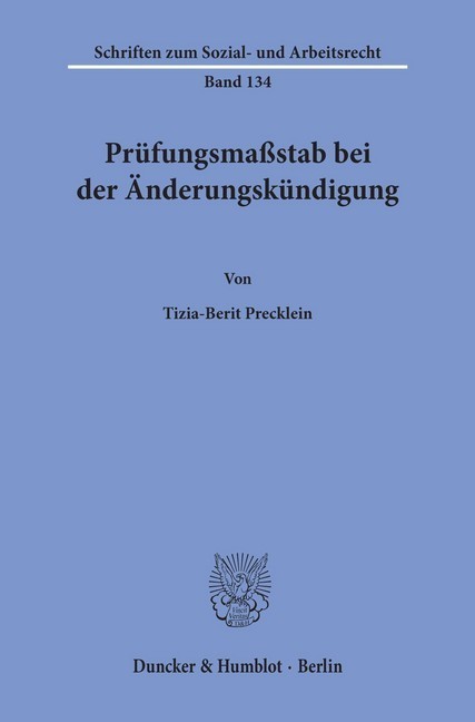 Prüfungsmaßstab bei der Änderungskündigung. main product photo