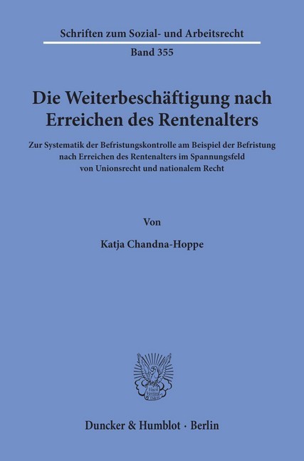 Die Weiterbeschäftigung nach Erreichen des Rentenalters. main product photo
