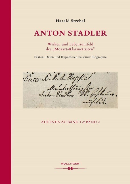 Anton Stadler. Wirken und Lebensumfeld des 'Mozart-Klarinettisten'. main product photo