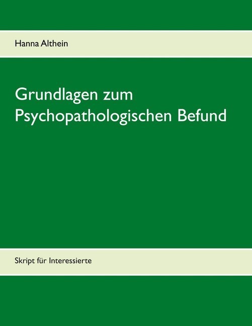 Grundlagen zum Psychopathologischen Befund main product photo