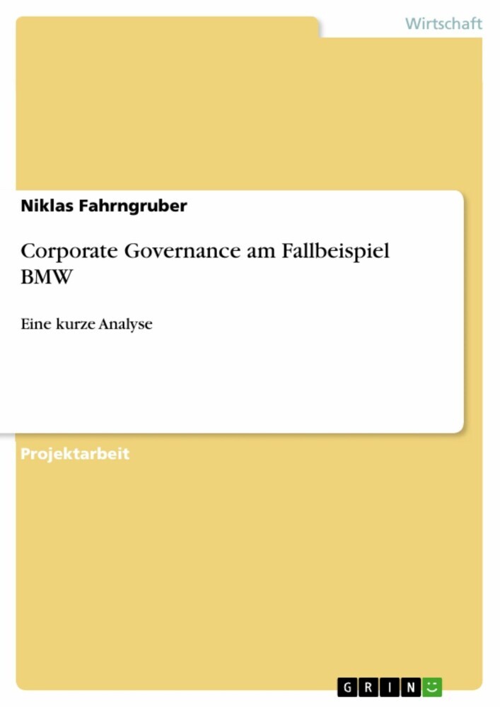 Corporate Governance am Fallbeispiel BMW main product photo