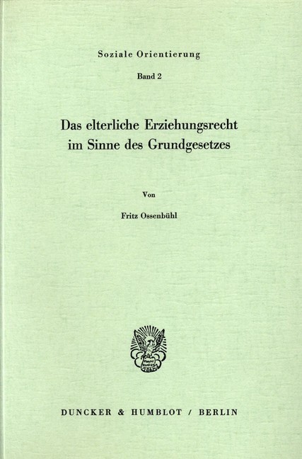 Das elterliche Erziehungsrecht im Sinne des Grundgesetzes. main product photo
