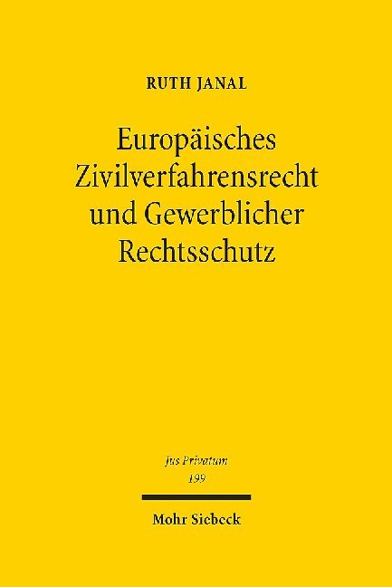 Europäisches Zivilverfahrensrecht und Gewerblicher Rechtsschutz main product photo