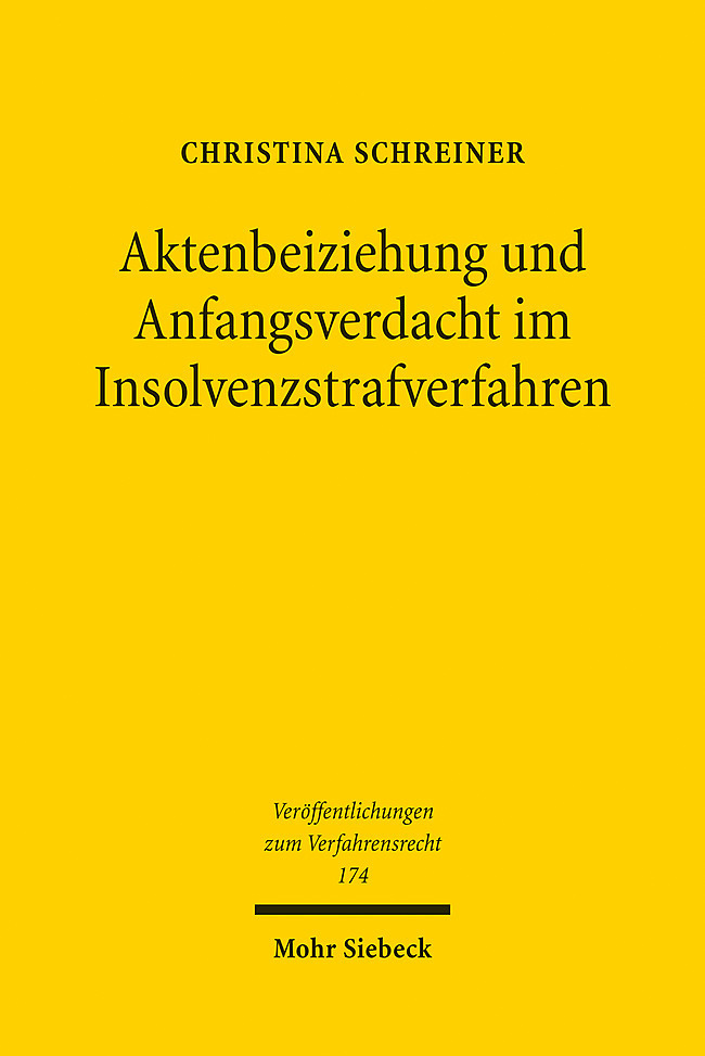 Aktenbeiziehung und Anfangsverdacht im Insolvenzstrafverfahren main product photo