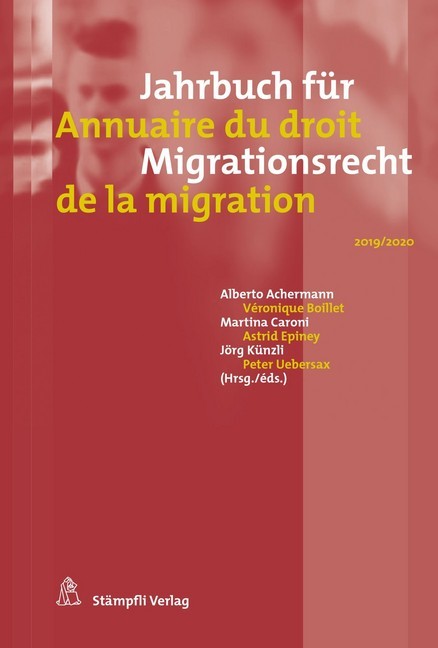 Jahrbuch für Migrationsrecht 2019/2020 Annuaire du droit de la migration 2019/2020 main product photo