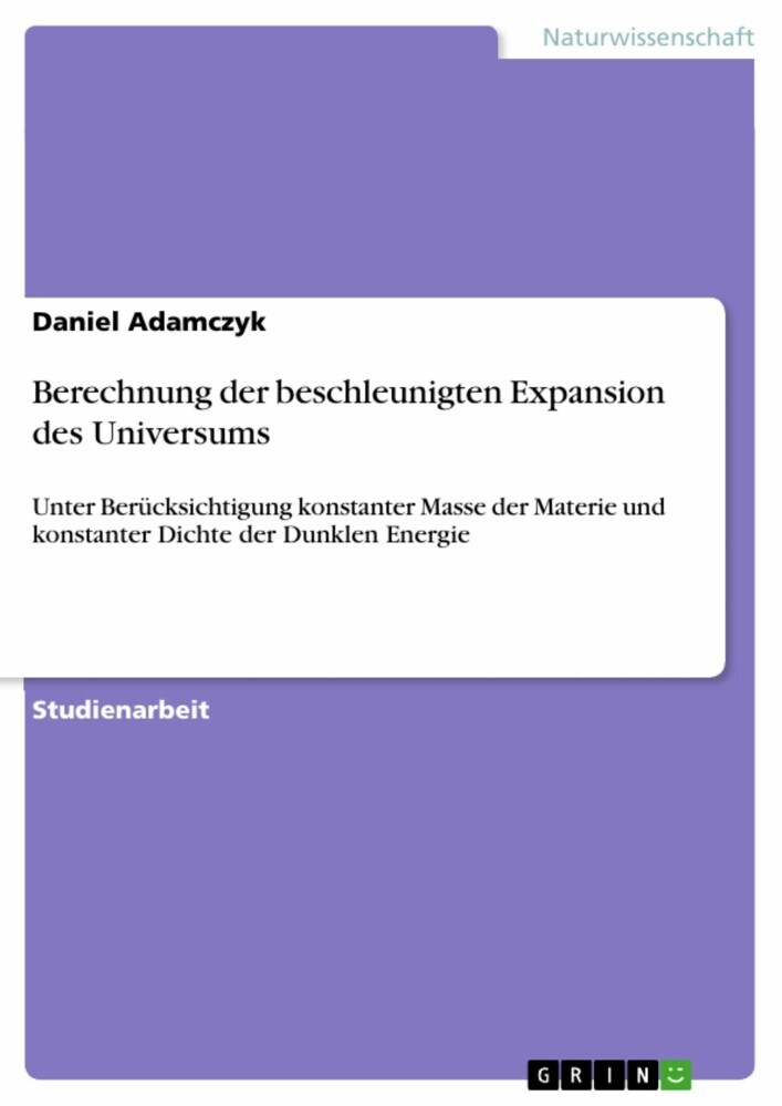 Berechnung der beschleunigten Expansion des Universums main product photo