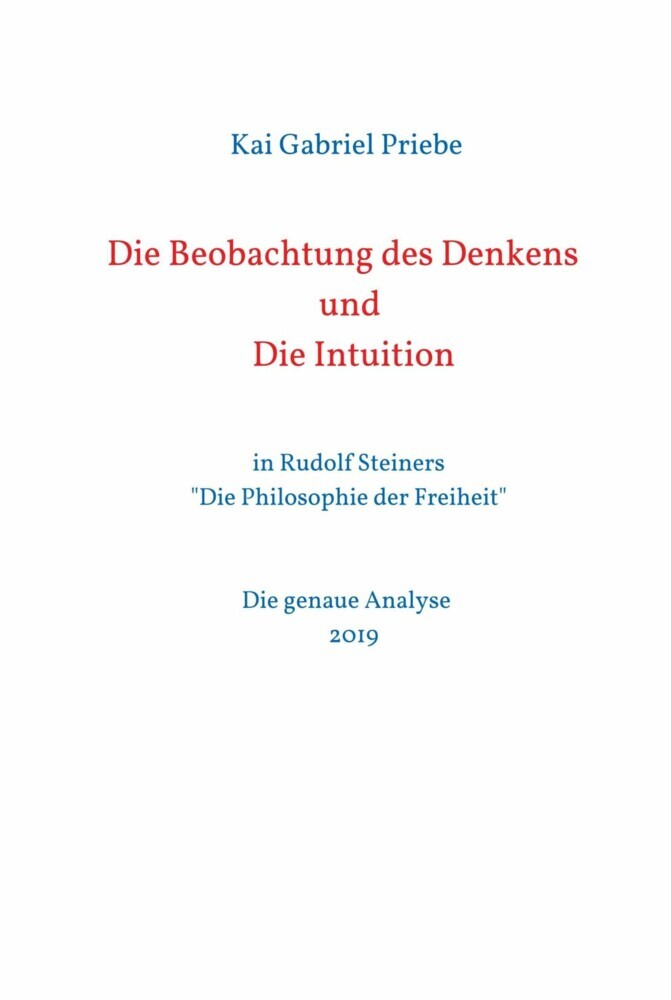 Die Beobachtung des Denkens und Die Intuition main product photo