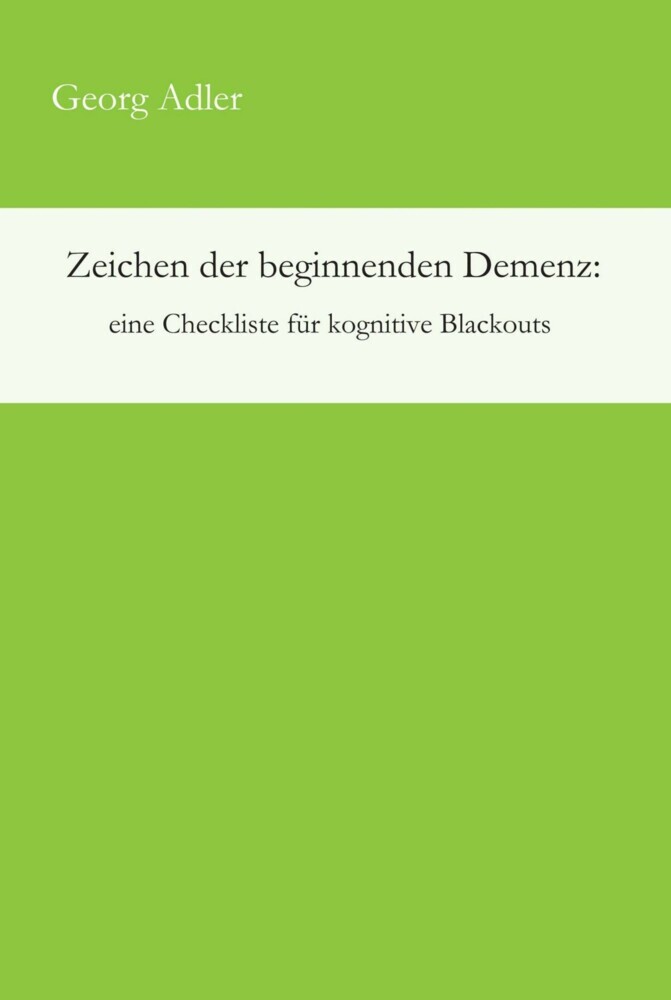 Zeichen der beginnenden Demenz: eine Checkliste für kognitive Blackouts main product photo