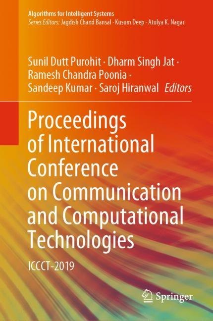 Proceedings of International Conference on Communication and Computational Technologies main product photo