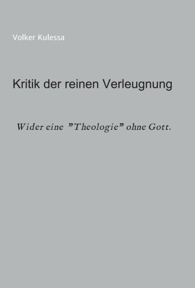Kritik der reinen Verleugnung main product photo