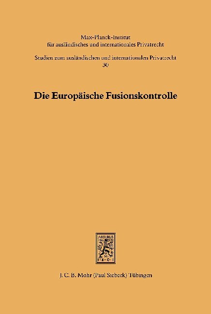 Die Europäische Fusionskontrolle main product photo