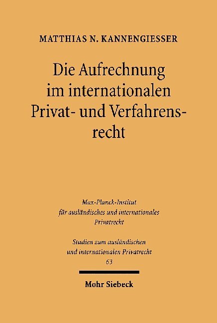 Die Aufrechnung im internationalen Privat- und Verfahrensrecht main product photo