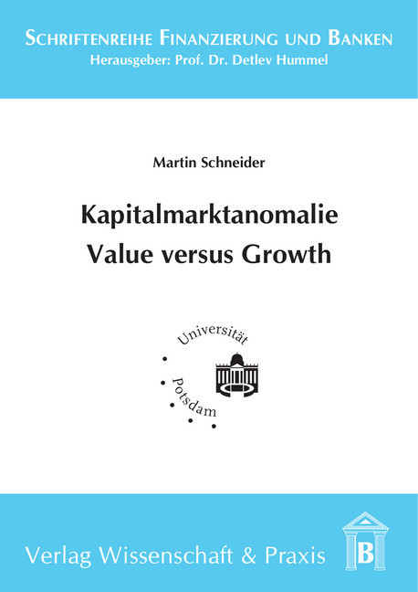Kapitalmarktanomalie Value versus Growth. main product photo