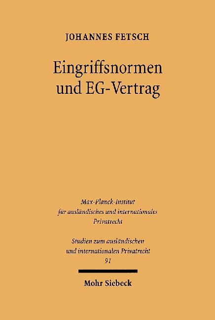 Eingriffsnormen und EG-Vertrag main product photo