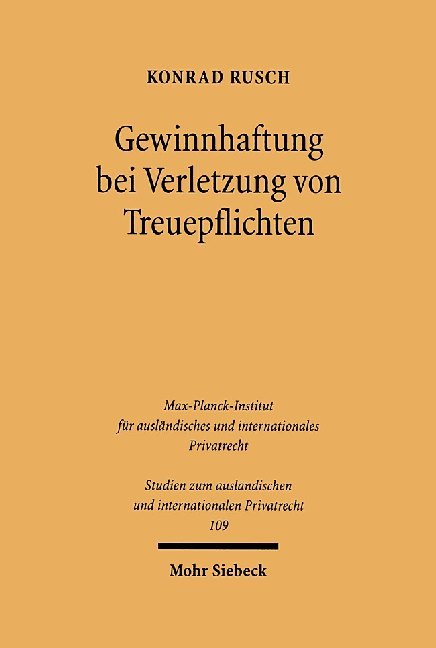 Gewinnhaftung bei Verletzung von Treuepflichten main product photo