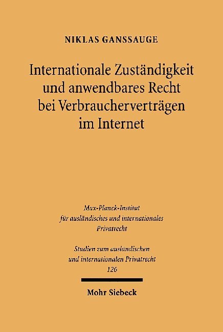 Internationale Zuständigkeit und anwendbares Recht bei Verbraucherverträgen im Internet main product photo