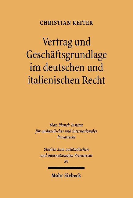 Vertrag und Geschäftsgrundlage im deutschen und italienischen Recht main product photo