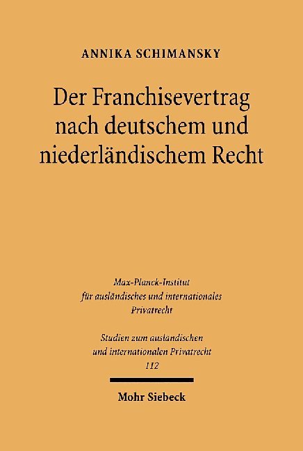 Der Franchisevertrag nach deutschem und niederländischem Recht main product photo