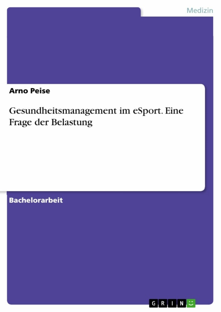 Gesundheitsmanagement im eSport. Eine Frage der Belastung main product photo