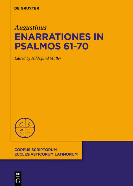 Enarrationes in Psalmos 61-70 main product photo
