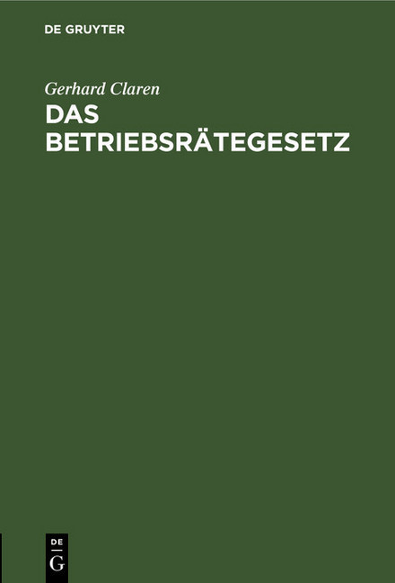 Das Betriebsrätegesetz main product photo