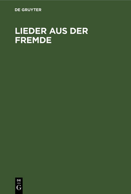 Lieder aus der Fremde main product photo