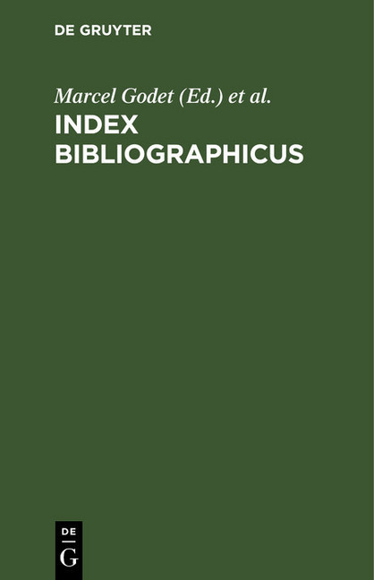 Index bibliographicus main product photo