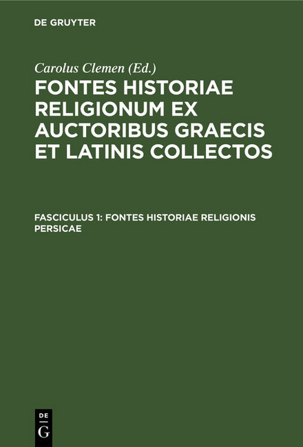 Fontes historiae religionis Persicae main product photo