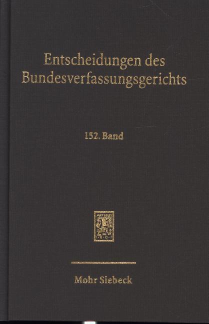 Entscheidungen des Bundesverfassungsgerichts (BVerfGE) main product photo
