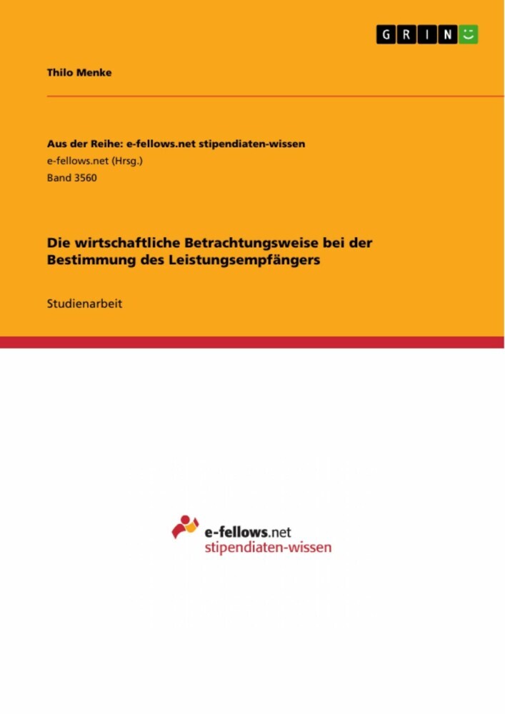 Die wirtschaftliche Betrachtungsweise bei der Bestimmung des Leistungsempfängers main product photo