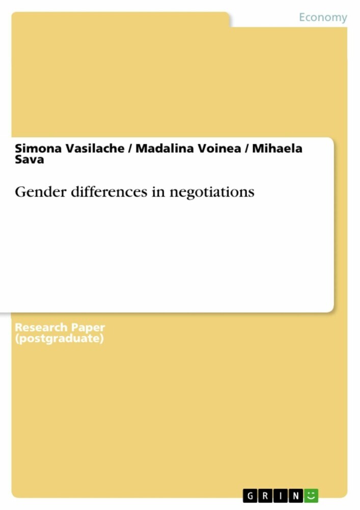 Gender differences in negotiations main product photo