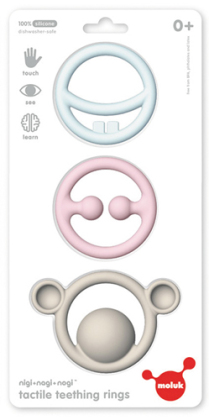Moluk Nigi Nagi Nogi Beiß-/Greifringe pastell (MQ6)