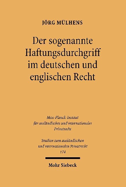 Der sogenannte Haftungsdurchgriff im deutschen und englischen Recht main product photo