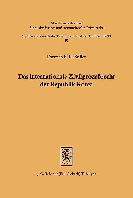 Das internationale Zivilprozeßrecht der Republik Korea main product photo