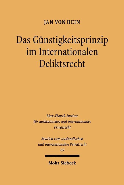 Das Günstigkeitsprinzip im Internationalen Deliktsrecht main product photo