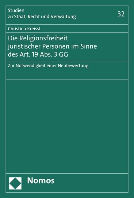Die Religionsfreiheit juristischer Personen im Sinne des Art. 19 Abs. 3 GG main product photo