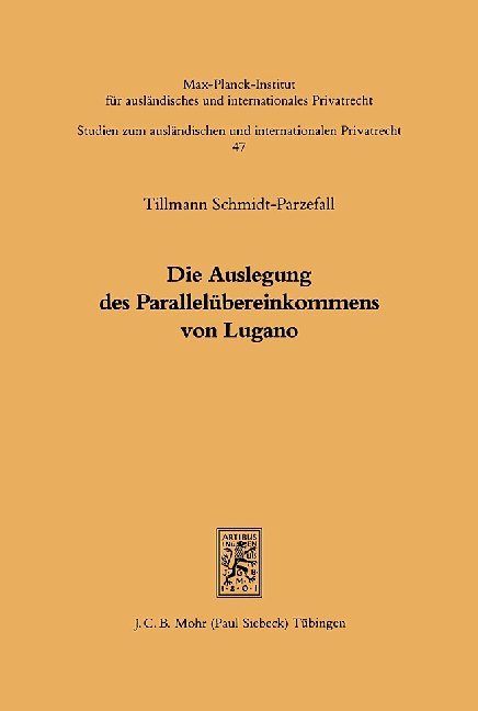 Die Auslegung des Parallelübereinkommens von Lugano main product photo
