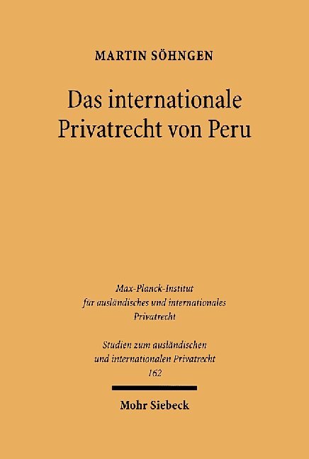 Das internationale Privatrecht von Peru main product photo