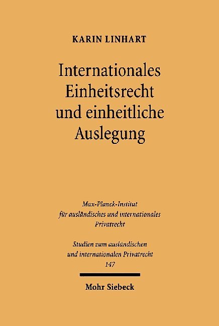 Internationales Einheitsrecht und einheitliche Auslegung main product photo
