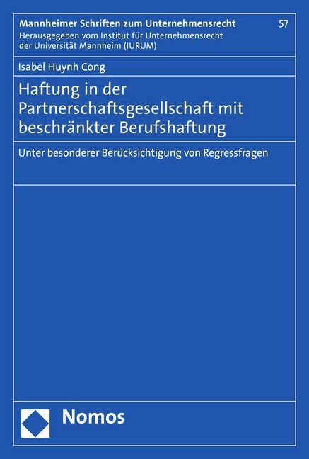 Haftung in der Partnerschaftsgesellschaft mit beschränkter Berufshaftung main product photo