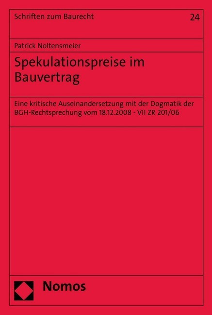 Spekulationspreise im Bauvertrag main product photo