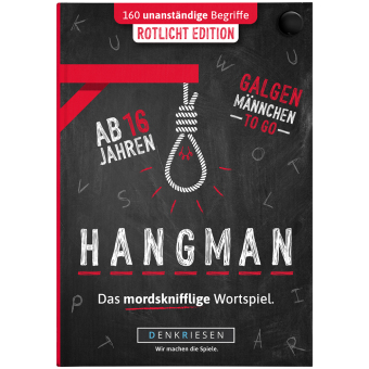 DENKRIESEN - HANGMAN® - ROTLICHT EDITION "Galgenmännchen TO GO"