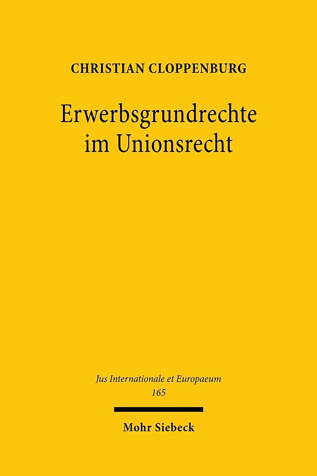 Erwerbsgrundrechte im Unionsrecht main product photo