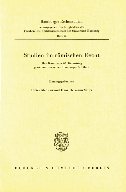 Studien im römischen Recht. main product photo