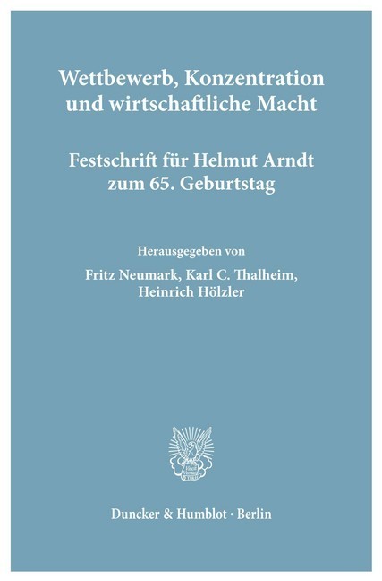 Wettbewerb, Konzentration und wirtschaftliche Macht. main product photo
