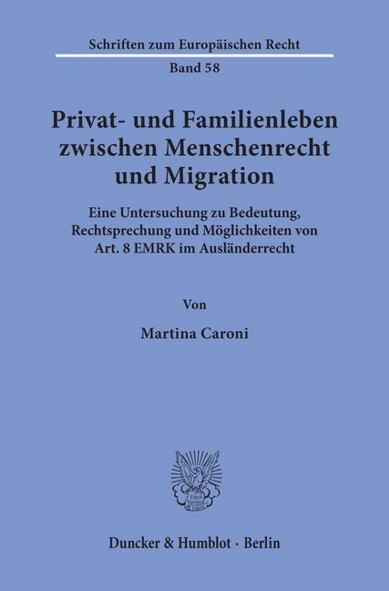 Privat- und Familienleben zwischen Menschenrecht und Migration. main product photo