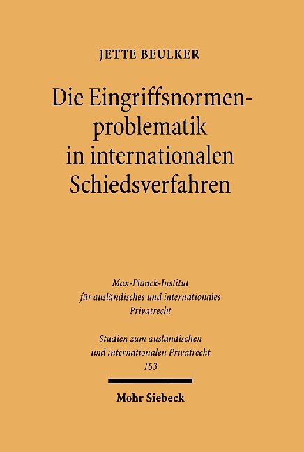 Die Eingriffsnormenproblematik in internationalen Schiedsverfahren main product photo