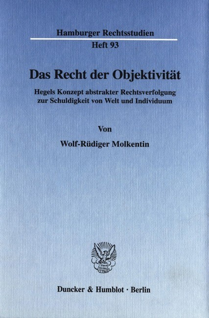 Das Recht der Objektivität. main product photo