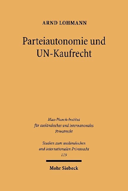 Parteiautonomie und UN-Kaufrecht main product photo